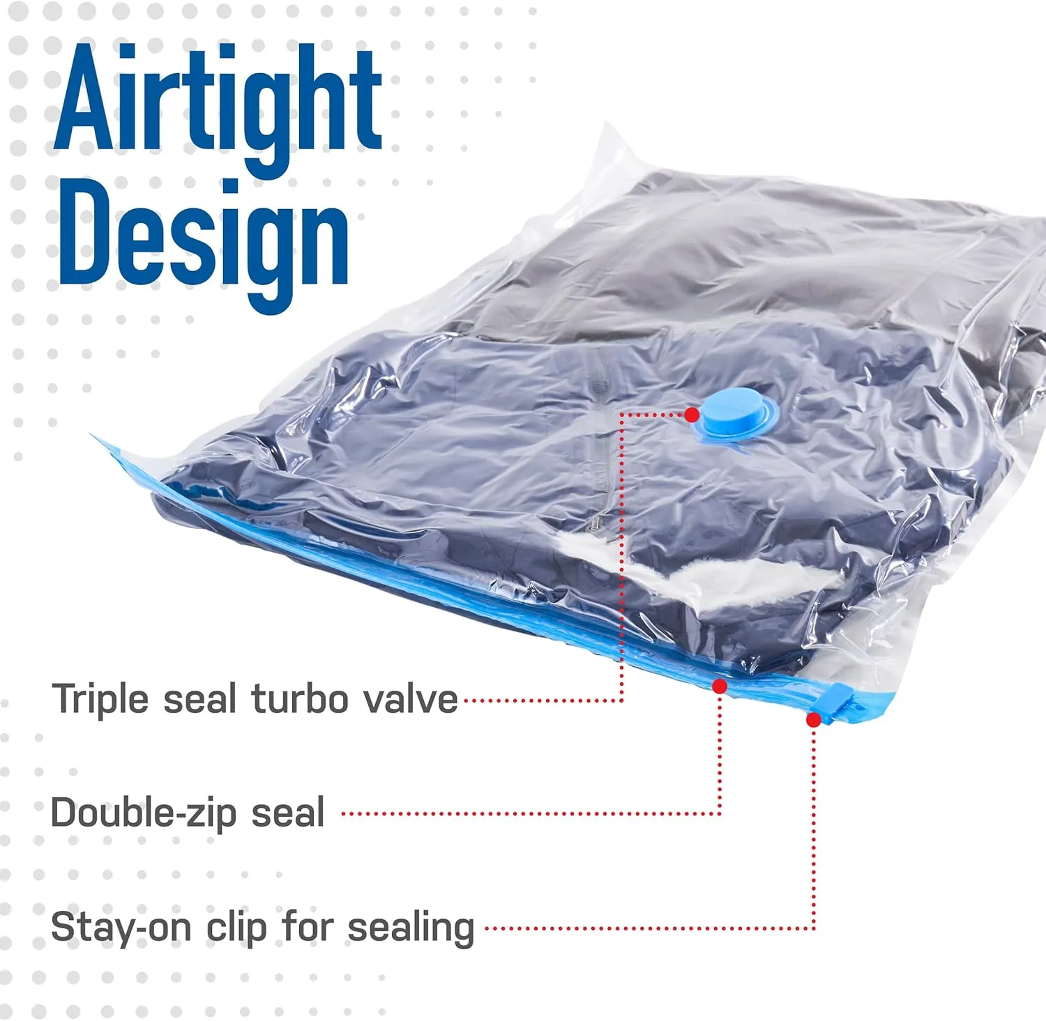 10 Pack Jumbo Vacuum Storage Bags for Comforters, Blankets & Clothes – Jumbo Vacuum Sealed Compression Bags with Hand Pump – Space Saver Storage Bags for Bedding, Moving, Travel & Organization
