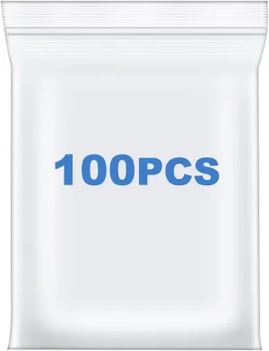 100 PCS 7" x 9" Thick 2.4 Mil Clear Zip Poly Bags Plastic Reclosable Zip Seal Lock Bags Photo Cards Snacks Seeds Zipper Bag