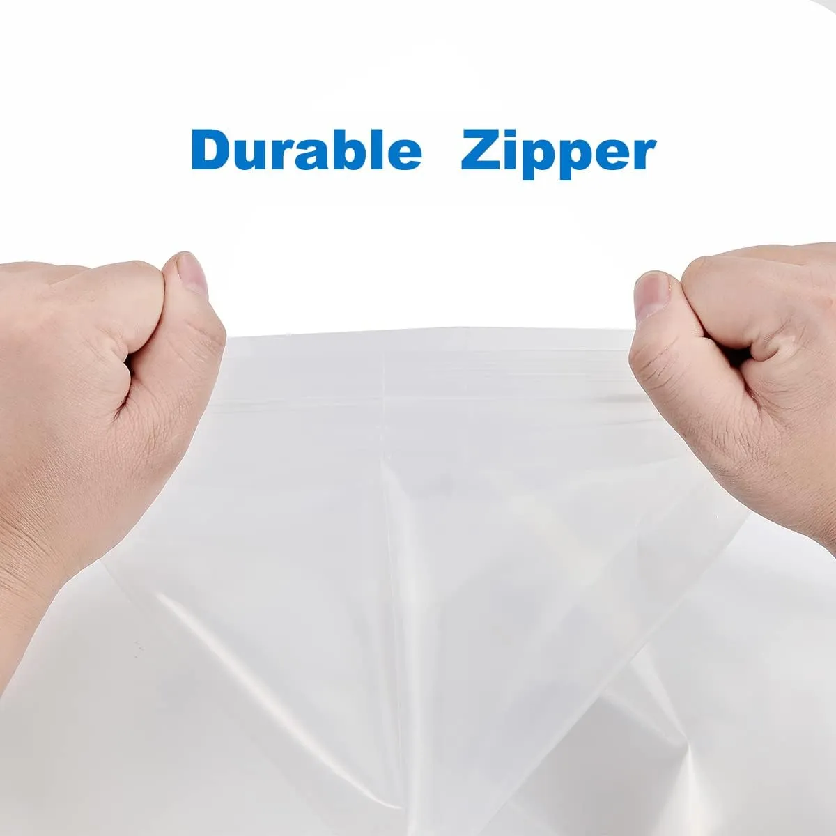 100 PCS 7" x 9" Thick 2.4 Mil Clear Zip Poly Bags Plastic Reclosable Zip Seal Lock Bags Photo Cards Snacks Seeds Zipper Bag
