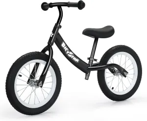 14 Inch Balance Bike for Kids 3-7 Year Old, Kids Bike with No Pedals, Air Rubber Tires, Adjustable Height, Foot Rest, Pedalless Kids Bicycle Boys, Girls