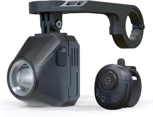 1600 Lumen Bike Lights for Night Riding 4000mAh Rechargeable Bicycle Light with Remote Control, IP66 Waterproof Super Bright Underneath Mounted Bike Headlight, Cut-Off Low/High Beam
