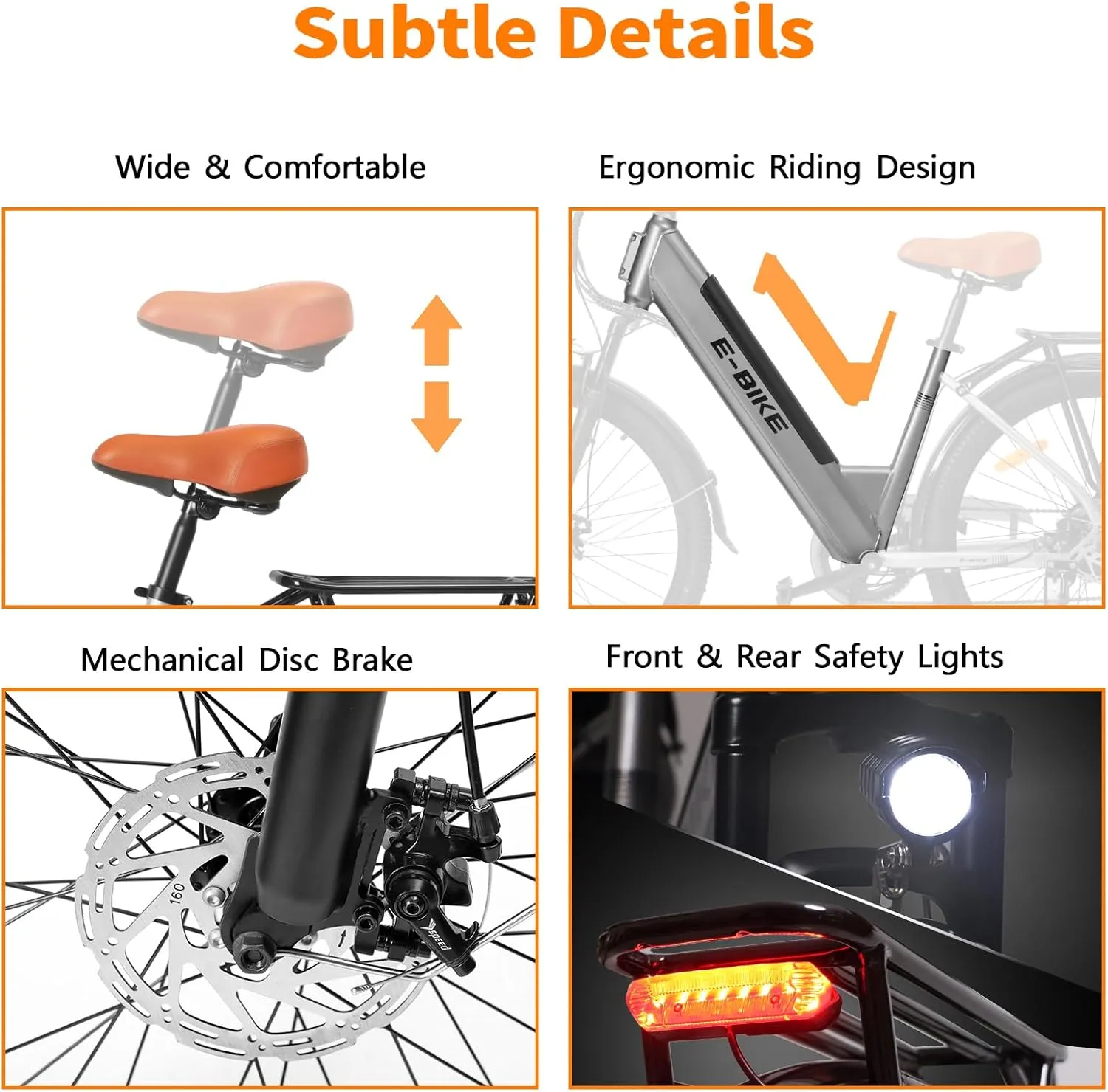 19.2Ah 100Miles Electric Bike for Adults, 26 Inch Step Through Electric Bike, 48V / 36V UL Removable Battery Peak 1000W / 1200W, 22Mph 28Mph Commuter Women Ebike Long Range Bicycles Beach Snow