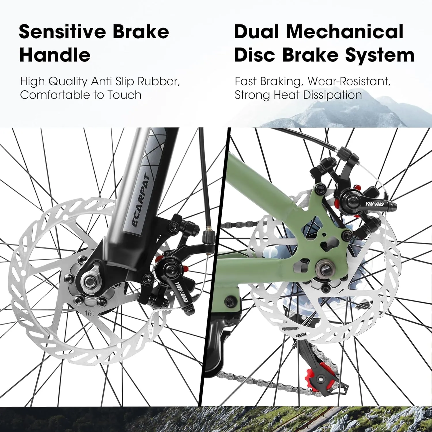 24/26/27.5 Inch, Dual Full Suspension Mountain Bike, 21 Speed Spring Summer Travel, Mens Womens Outdoor Cycling Commuting City Bike to School Work, Birthday Gifts Bicycles