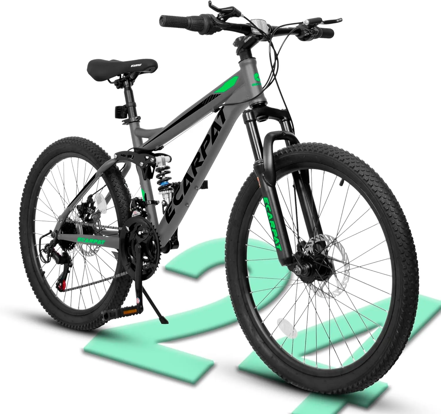 24/26/27.5 Inch, Dual Full Suspension Mountain Bike, 21 Speed Summer Travel, Mens Womens Outdoor Cycling Commuting City Bike to School Work, Birthday Gifts Bicycles