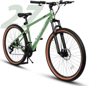 24/26/27.5 Inch, Dual Full Suspension Mountain Bike, 21 Speed Summer Travel, Mens Womens Outdoor Cycling Commuting City Bike to School Work, Birthday Gifts Bicycles