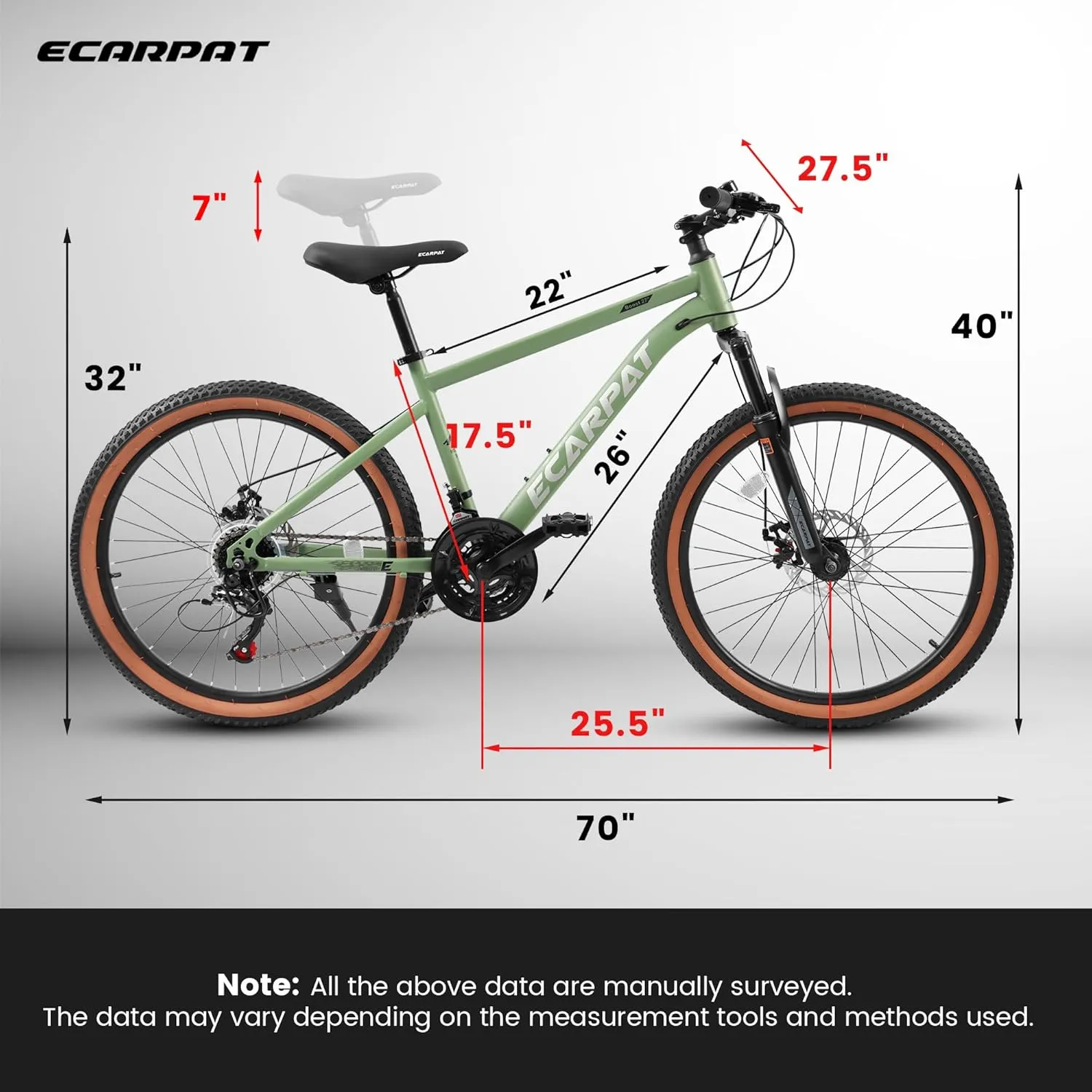 24/26/27.5 Inch, Dual Full Suspension Mountain Bike, 21 Speed Summer Travel, Mens Womens Outdoor Cycling Commuting City Bike to School Work, Birthday Gifts Bicycles