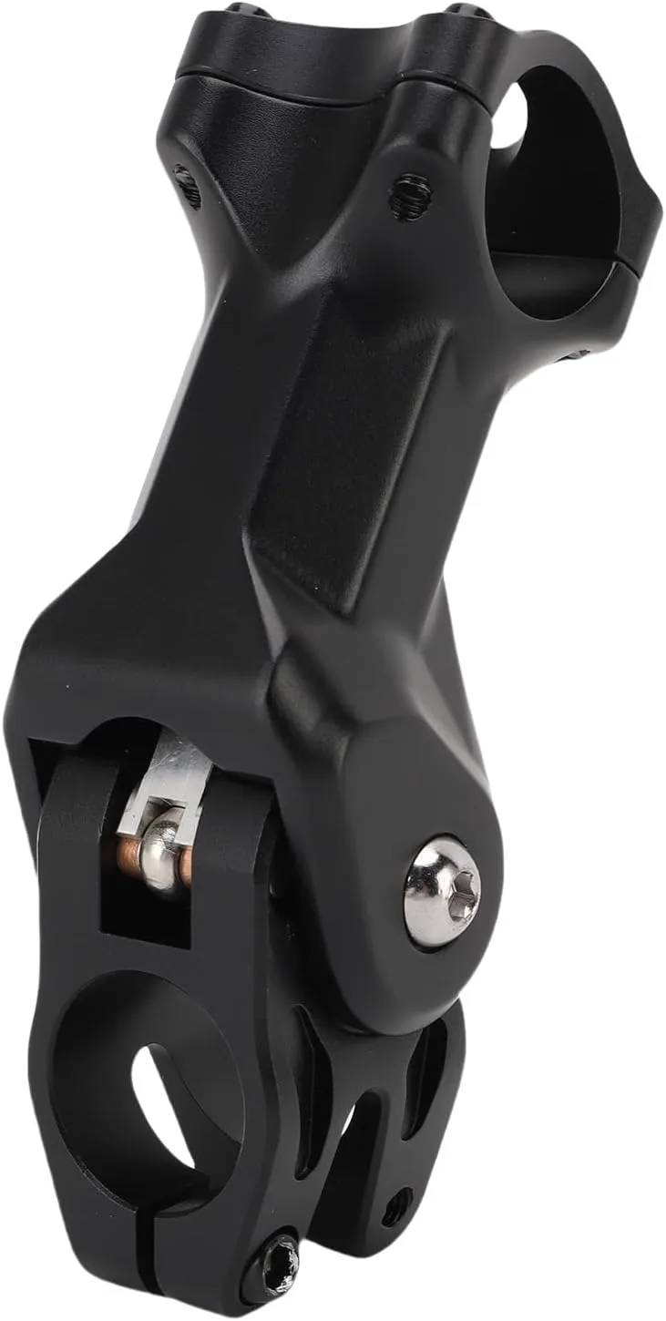 31.8mm Bike Stem Black Aluminum Alloy Shock Absorbing Bicycle Handlebar Stem for Road Bike Mountain Bike