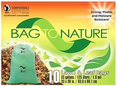 33-Gallon Compostable Lawn & Leaf Bags, 10-Count