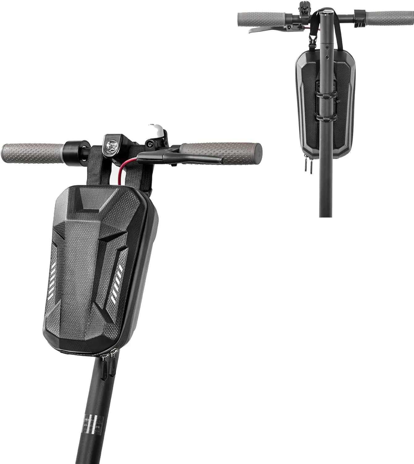 3L EVA Hard Shell Electric Scooter Front Bag Bicycle Handlebar Bag for Electric Scooters Folding Bicycle Balance Bike Handlebar Bag Accessories (L7,Fastener style)