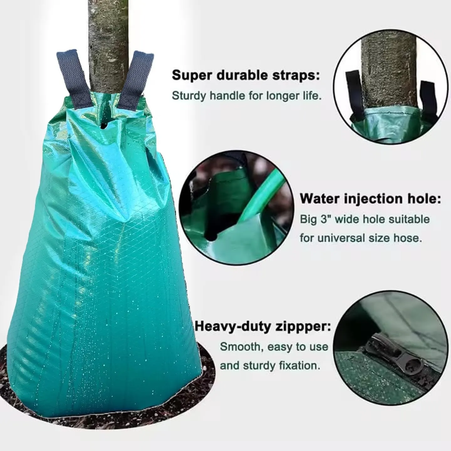 4-Pack 20-Gallon Tree Watering Bags – Heavy-Duty Slow Release Irrigation, Premium PE Drip Bags, 5–8 Hour Watering Time,Reusable Water Bag