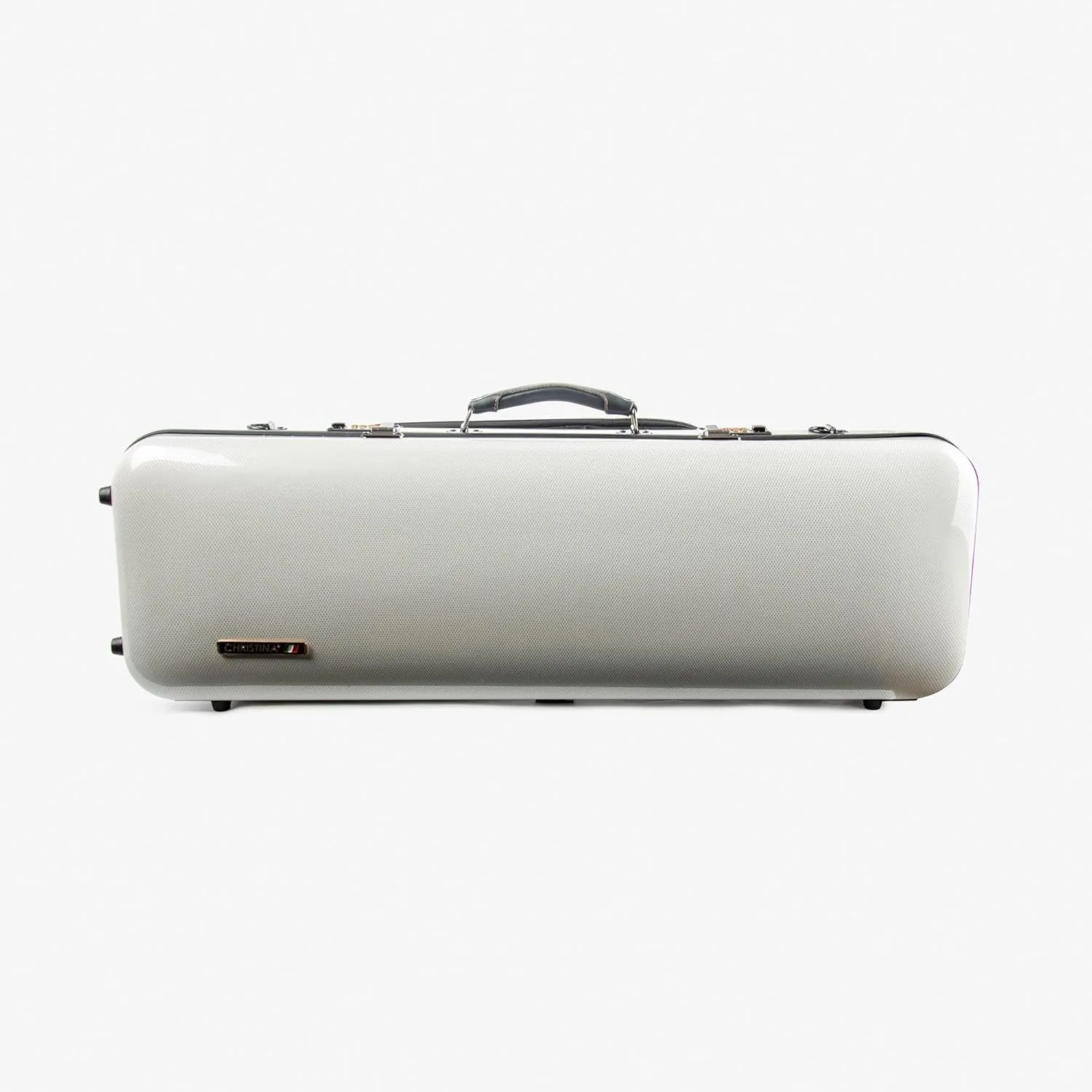 4/4 Full Size Violin case High-Strength Carbon Fiber Rectangular Violin Music Bag With Combination Lock and Extra Bag White Violin Hard Case (VB-Square-WhiteDot spot)