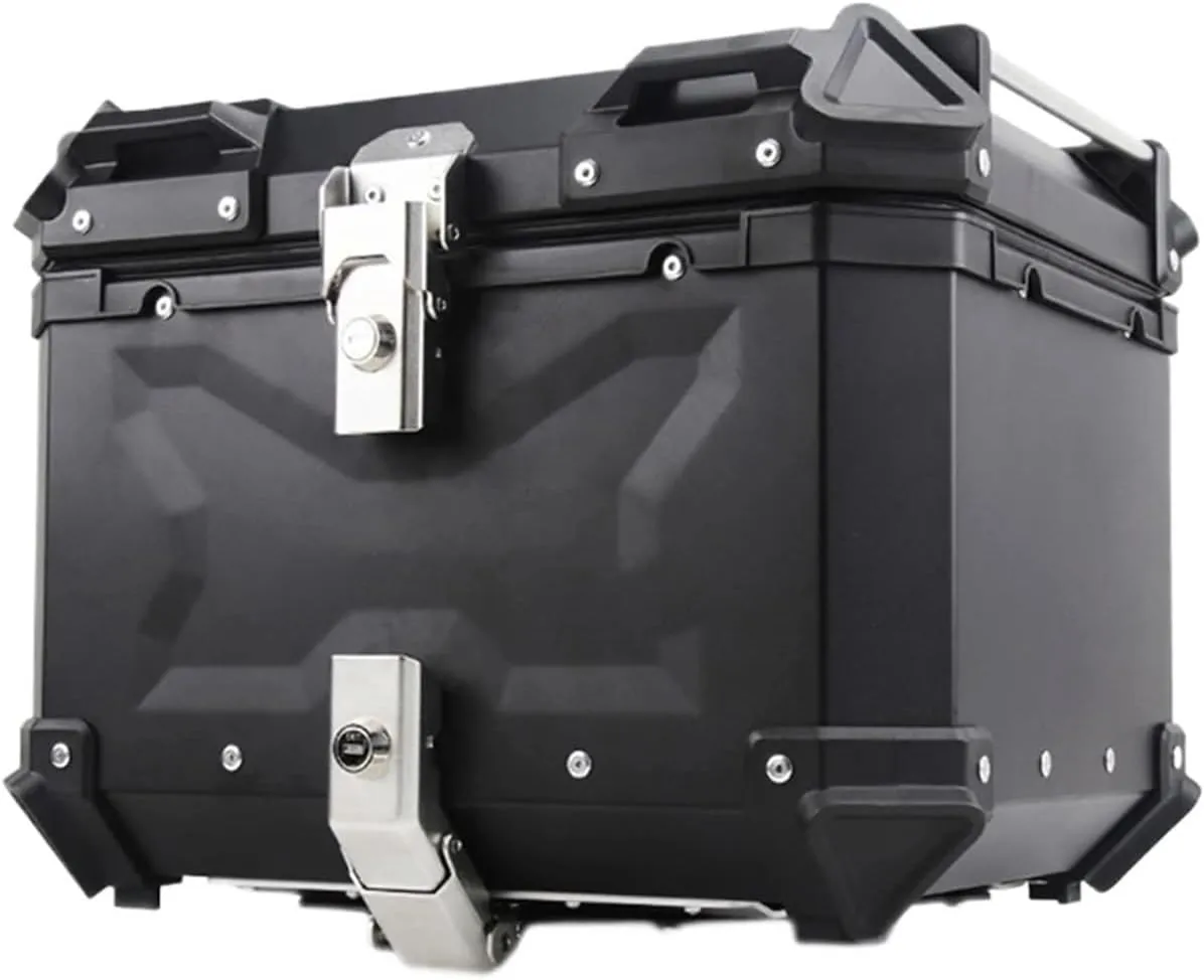 45L Universal Motorcycle Aluminum Alloy Rear Trunk Luggage Case Quick Release Electric Motorbike Waterproof Tail Box Storage Box