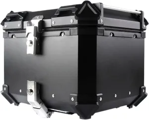 45L Universal Motorcycle Aluminum Alloy Rear Trunk Luggage Case Quick Release Electric Motorbike Waterproof Tail Box Storage Box