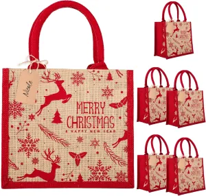 6 PCS reusable christmas bag
