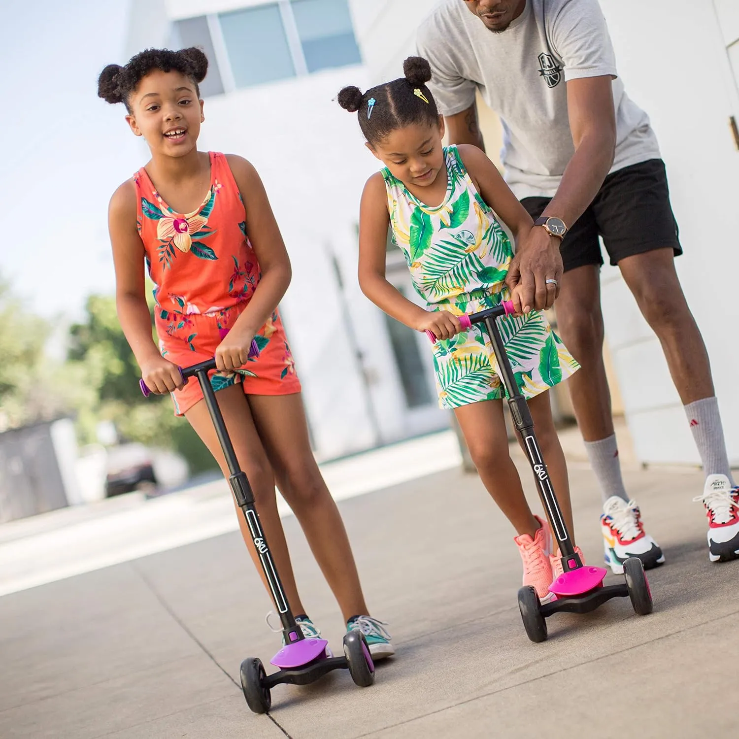 6KU Scooter for Kids Ages 3-10 with Flash Wheels, Kids Scooter 4 Adjustable Height, Toddler Scooter Extra-Wide PU LED Wheels, 3 Wheel Scooter for Kids for Girls & Boys Learn to Steer…