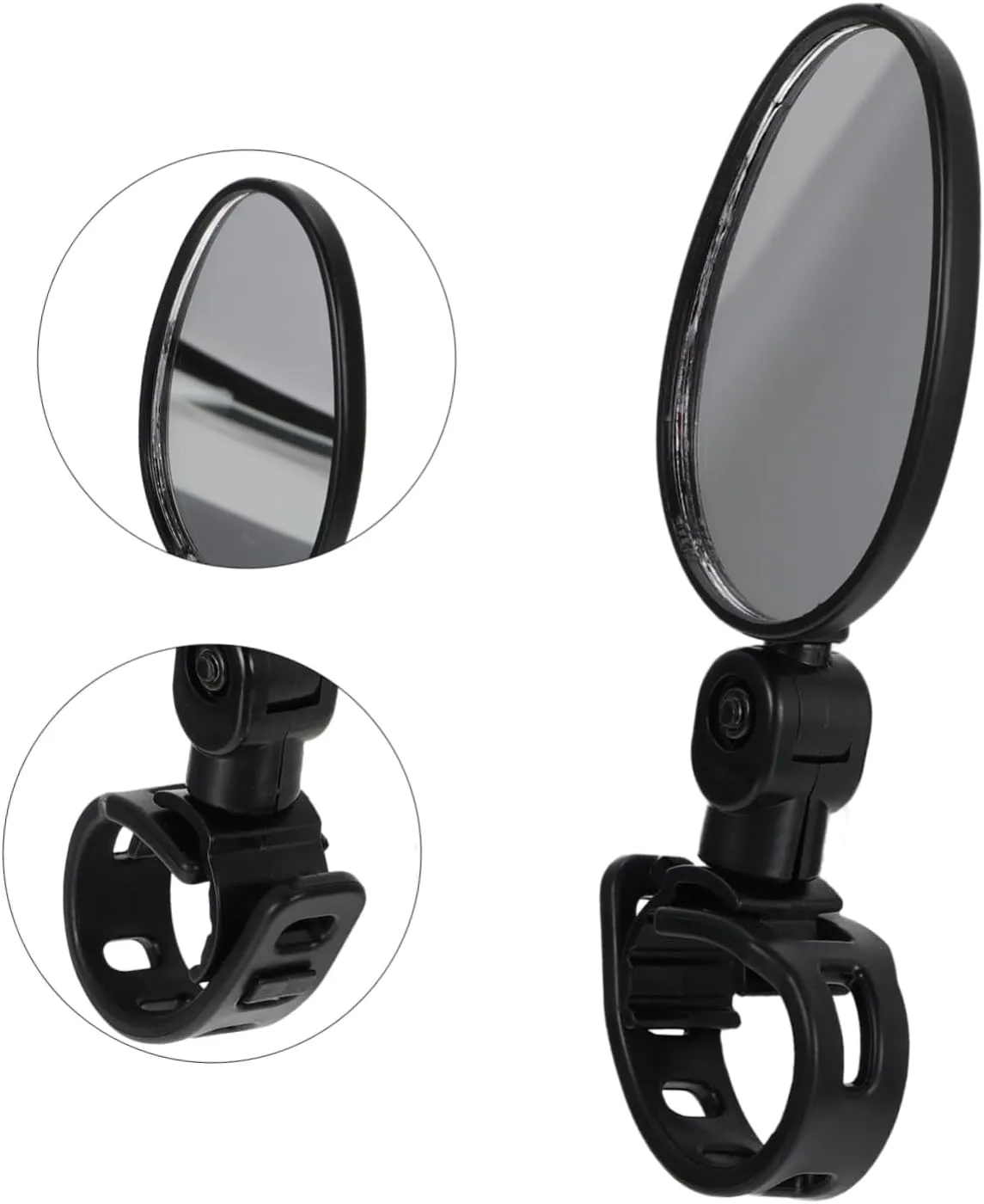 6pcs Handlebar Mirror Cycling Safety Mirrors for Scratch-resistant -fragmentation Easy to Install for Mountain and Road