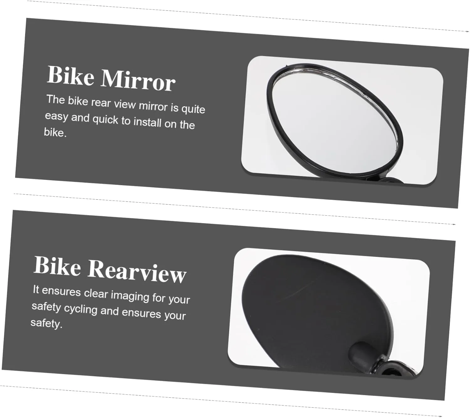 6pcs Handlebar Mirror Cycling Safety Mirrors for Scratch-resistant -fragmentation Easy to Install for Mountain and Road