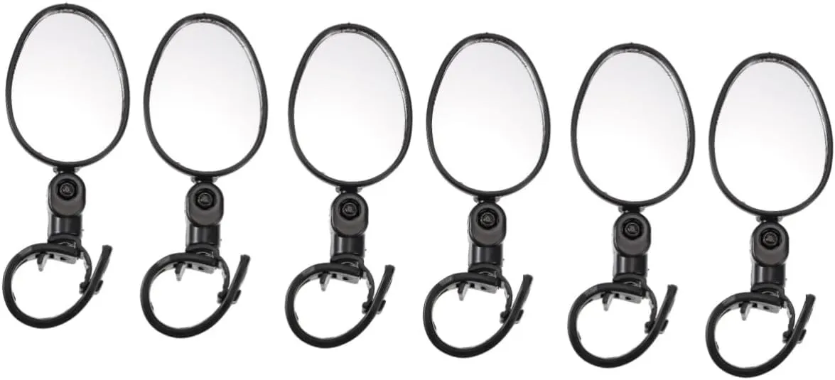 6pcs Handlebar Mirror Cycling Safety Mirrors for Scratch-resistant -fragmentation Easy to Install for Mountain and Road