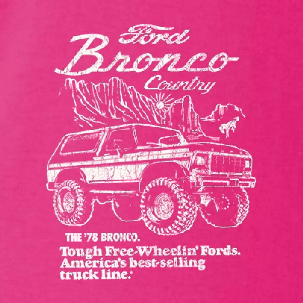 78 Ford Bronco Country Free Wheeling American Truck Cars and Trucks Front and Back Men's T-Shirt