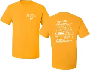 78 Ford Bronco Country Free Wheeling American Truck Cars and Trucks Front and Back Men's T-Shirt