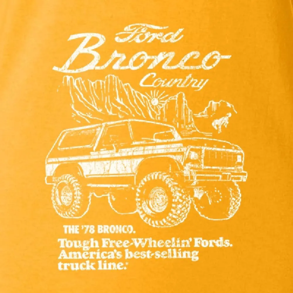 78 Ford Bronco Country Free Wheeling American Truck Cars and Trucks Front and Back Men's T-Shirt