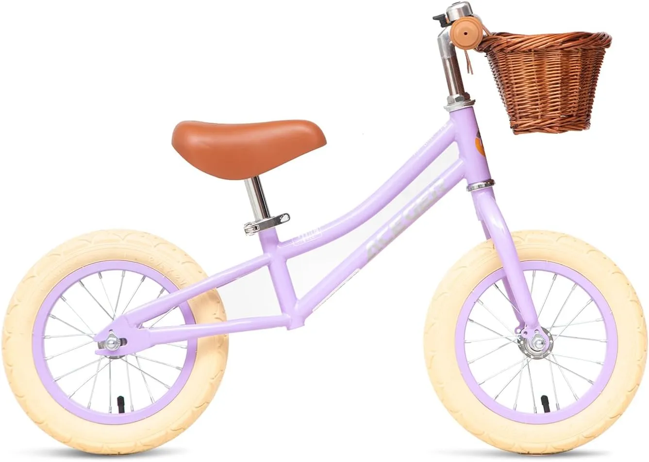 ACEGER 12" Kids Balance Bike with Basket, No Pedal Toddler Bicycle for Early Learning Leg Strength and Steady Balancing, Durable Frame&Tool-Free Adjustable Seat, Gift Bike for 2-5 Kids