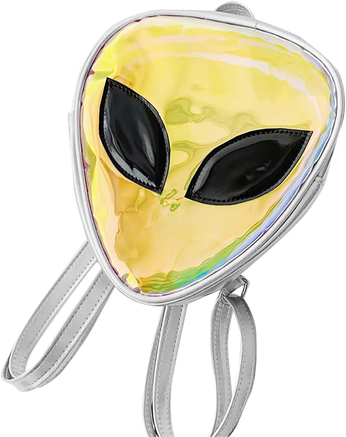 AIBEARTY Alien Backpack Holographic Triangle Rucksack Casual Bag (Silver 2)