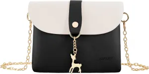 AISPARKY Small Crossbody Purse, PU Leather Small Purse for Girls With Pendant With Strap/Gold Chain Strap