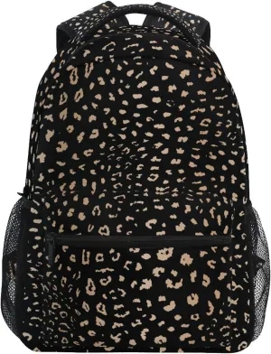 ALAZA Realistic Leopard Print Animal Skin Large Backpack Personalized Laptop iPad Tablet Travel School Bag with Multiple Pockets