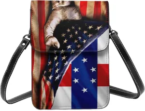 America And Netherlands Antilles The Dutch Antilles Flag Small Crossbody Bag Is A Shoulder Bag Designed For Women And Girls Cell Phone Crossbody Wallet Purses With Card Slots Adjustable Strap