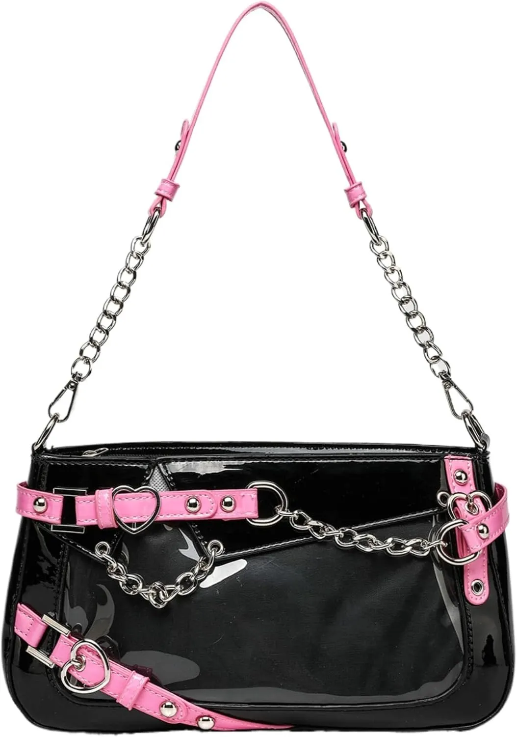 Anime Cosplay Ita Bag for Women Y2K Japanese Kawaii Pink Crossbody Large Capacity PU with Chain Daypack