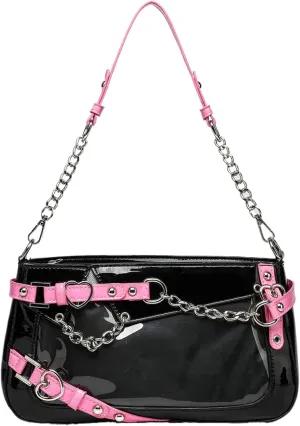 Anime Cosplay Ita Bag for Women Y2K Japanese Kawaii Pink Crossbody Large Capacity PU with Chain Daypack