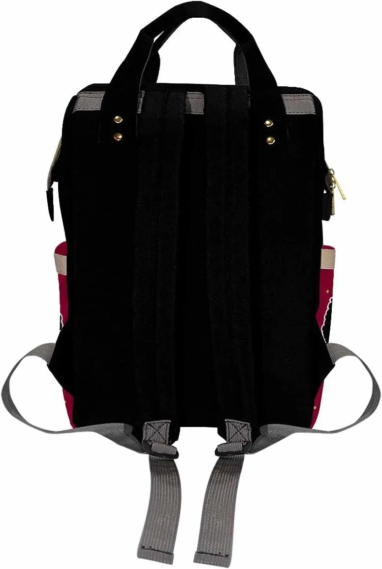 Artsadd Custom Diaper Bag Nappy Bag for Mom, Bow Tie Crown Handbags Large Travel Shoulder Bag Personalized Name Diaper Backpack with Stroller Straps Gifts for Baby Show New Born