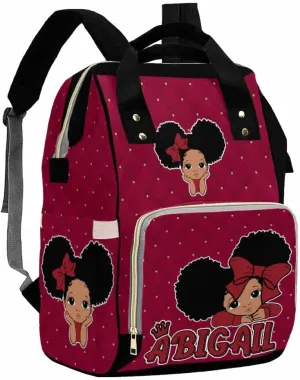 Artsadd Custom Diaper Bag Nappy Bag for Mom, Bow Tie Crown Handbags Large Travel Shoulder Bag Personalized Name Diaper Backpack with Stroller Straps Gifts for Baby Show New Born