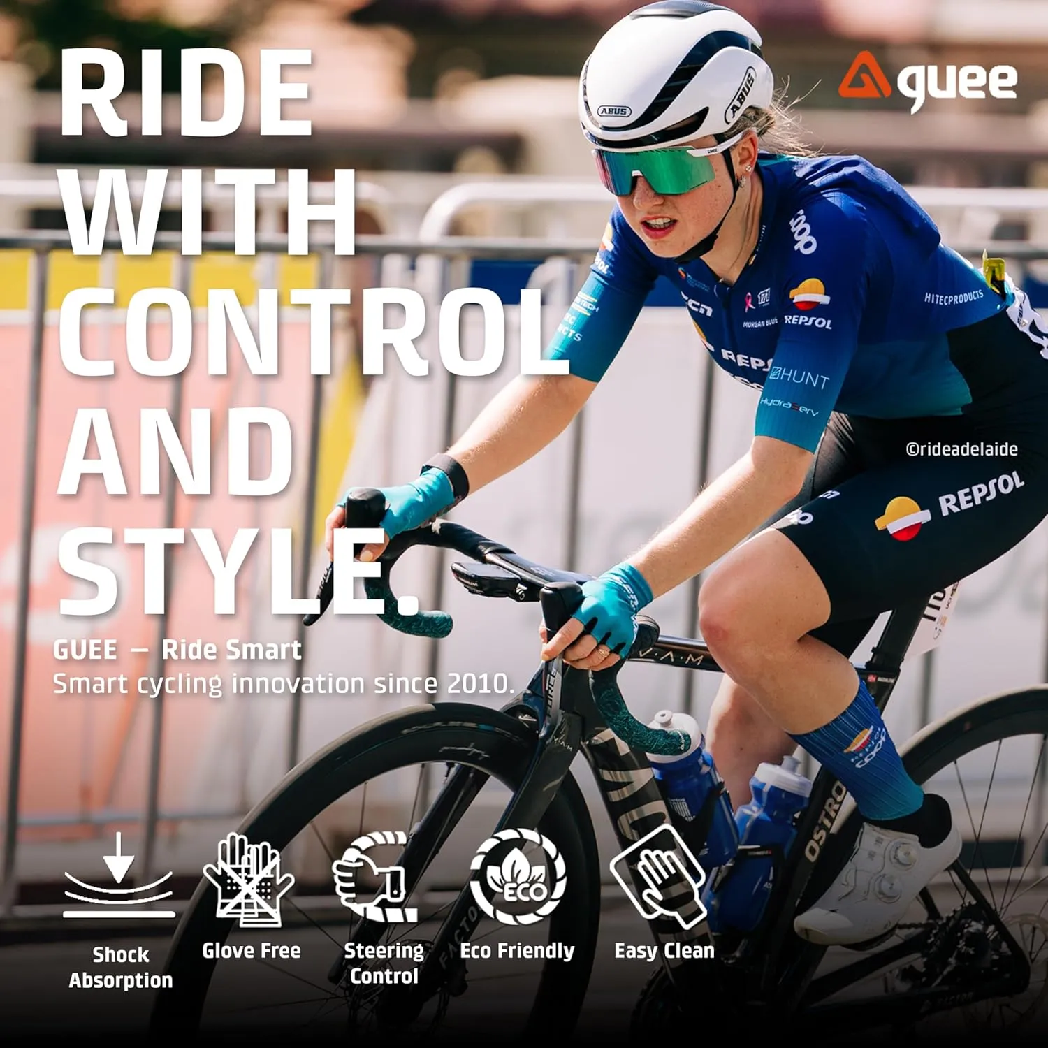 Attitude Fade Road Bike Handlebar Tape with Shock-Absorbing EVA Foam & Eco-Friendly TPU, Anti-Slip Cycling Bar Tape for Enhanced Grip and a Comfortable Ride (2 Rolls) (Fading Red)