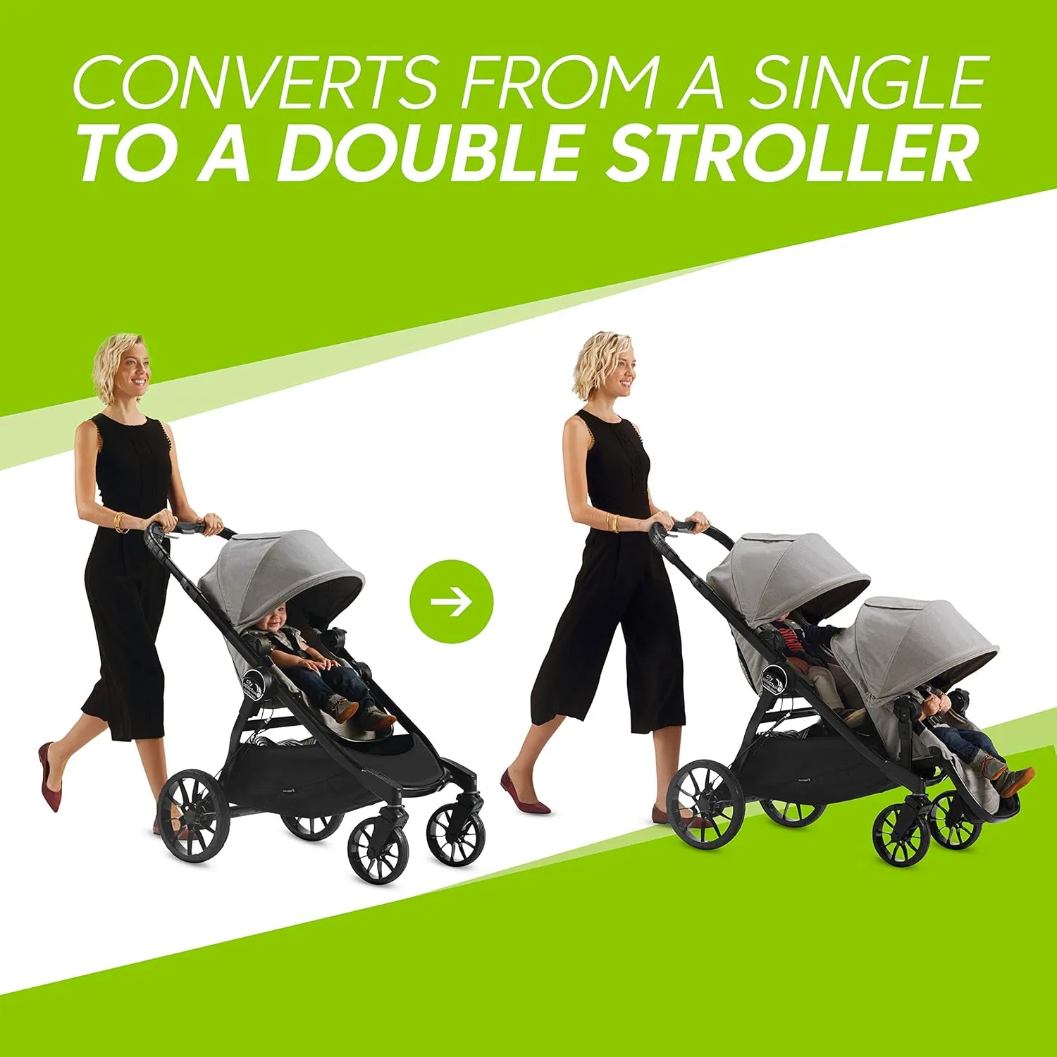 Baby Jogger City Select LUX | 20 Ways to Ride, Single to Double Stroller | Quick Fold, Taupe