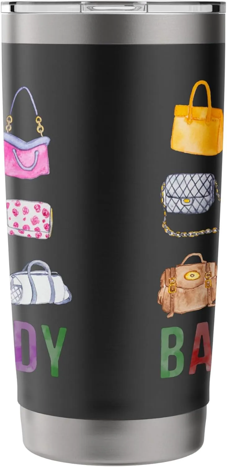 Bag Lady Vibrant Handbag Collection Art Stainless Steel Insulated Tumbler