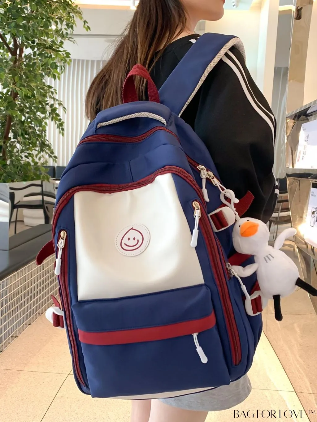BagForLove - Classic Color Block Backpack with Adjustable Strap - Stylish and Functional