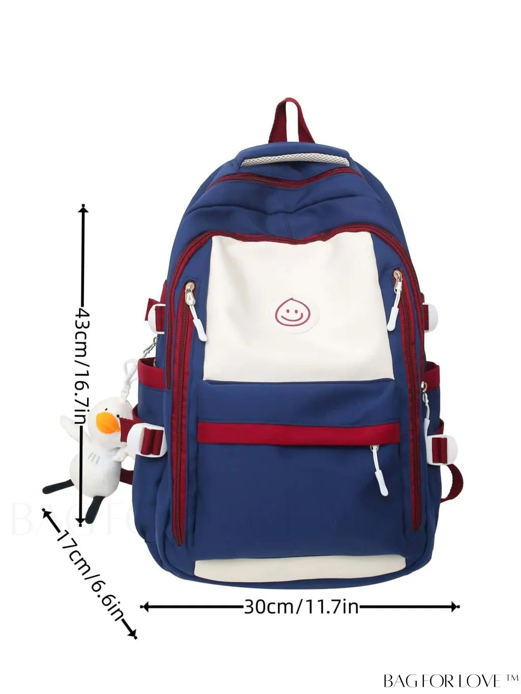 BagForLove - Classic Color Block Backpack with Adjustable Strap - Stylish and Functional