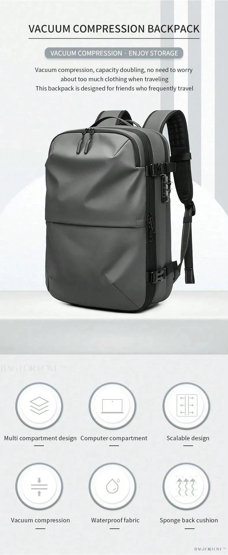 BagForLove - Comprehensive Backpack for School, Work, or Adventure