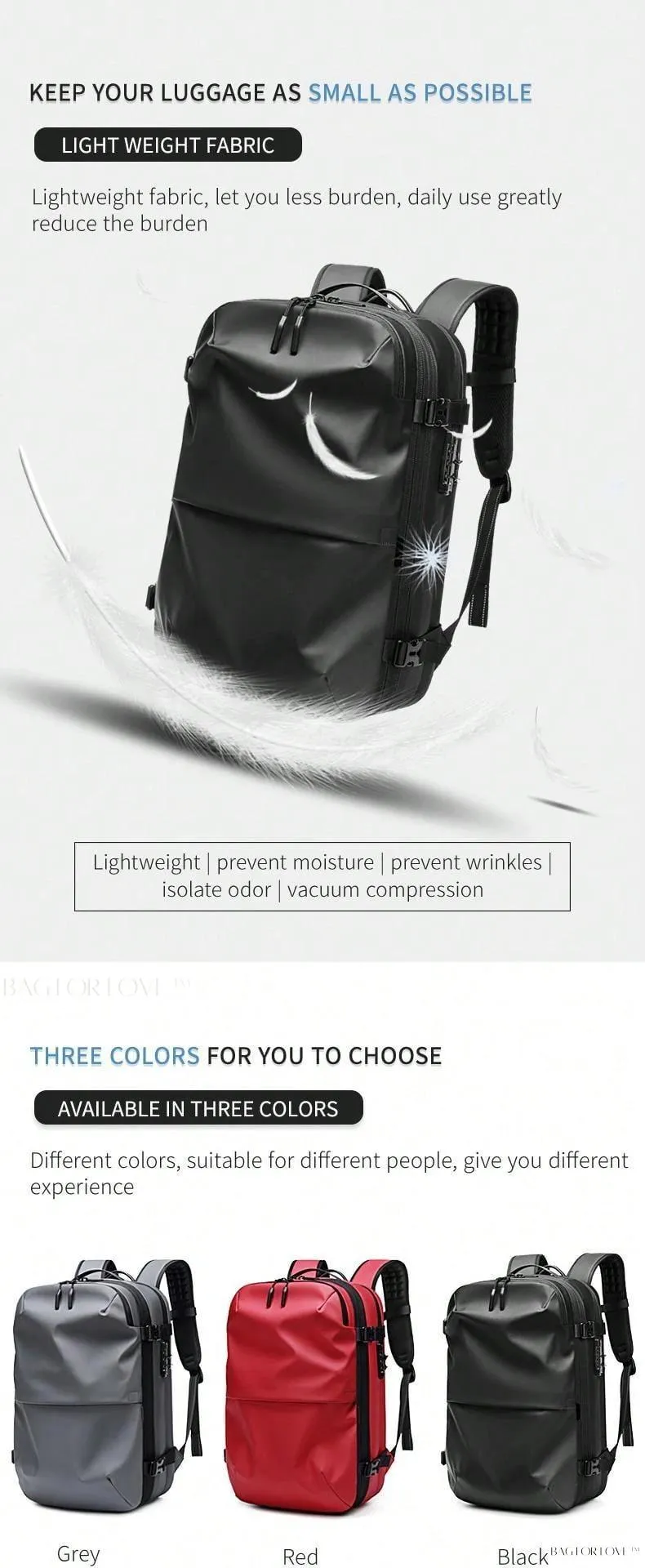 BagForLove - Comprehensive Backpack for School, Work, or Adventure