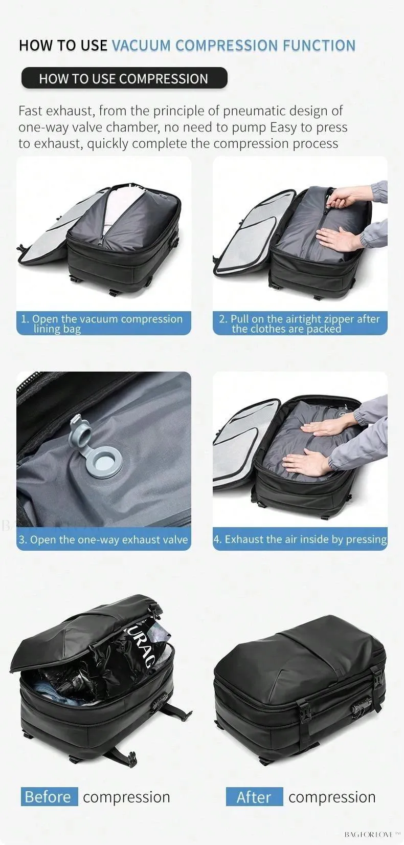 BagForLove - Comprehensive Backpack for School, Work, or Adventure