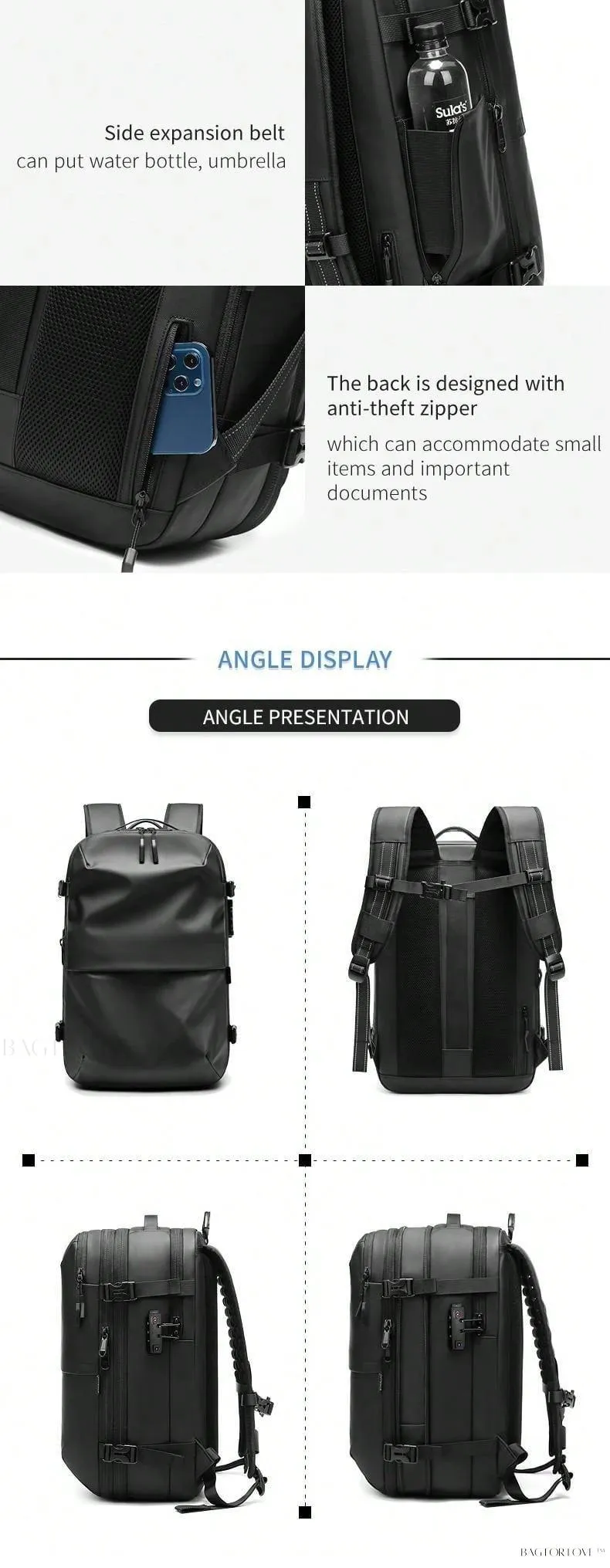 BagForLove - Comprehensive Backpack for School, Work, or Adventure