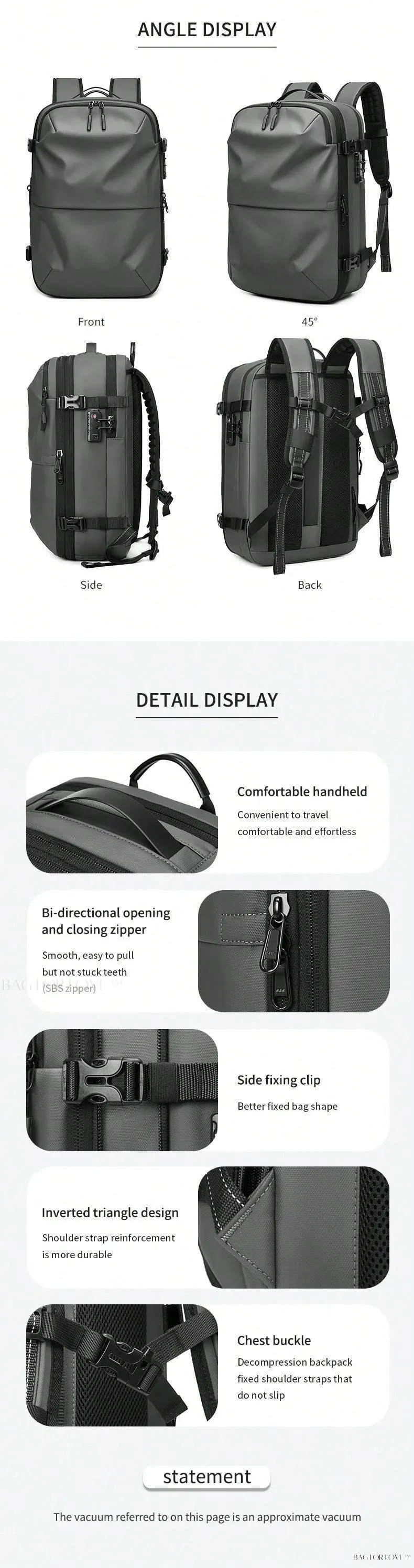 BagForLove - Comprehensive Backpack for School, Work, or Adventure