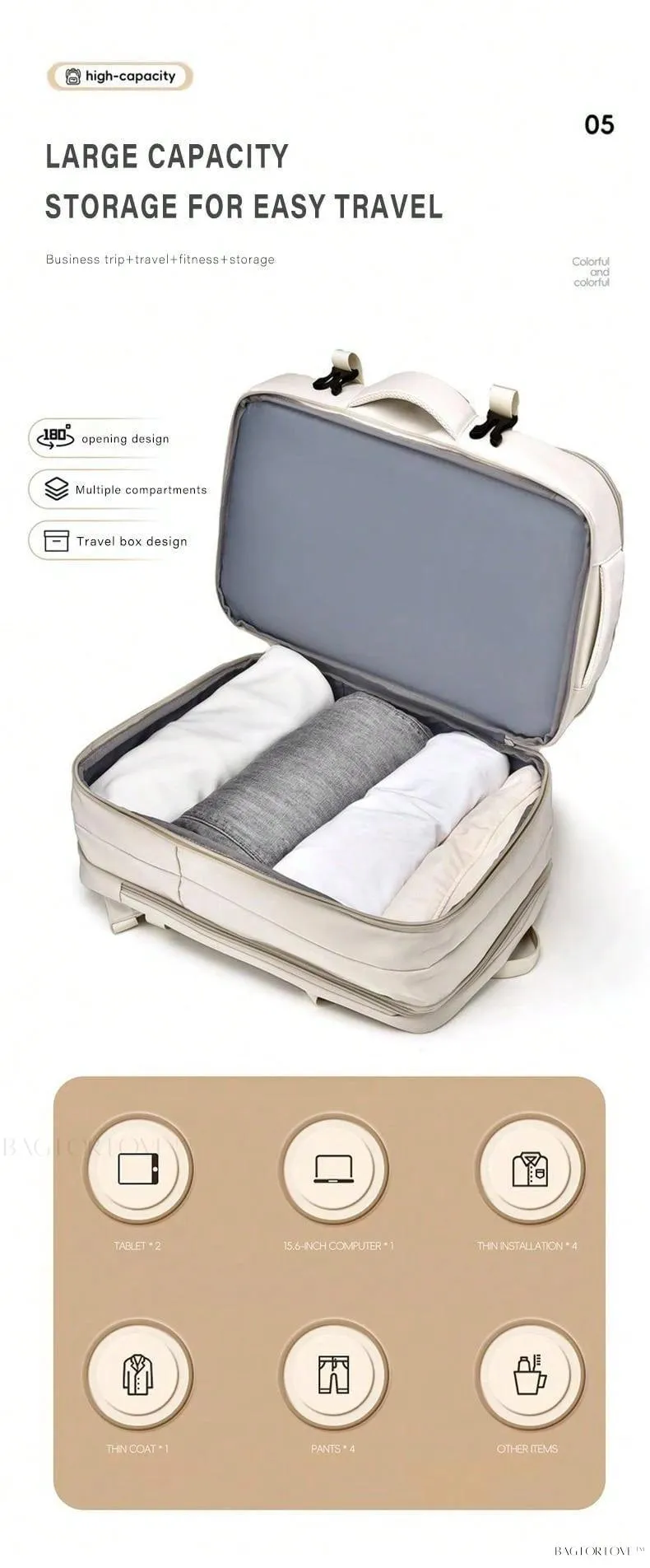 BagForLove - Large Capacity Expandable Storage Rucksack for All Trips