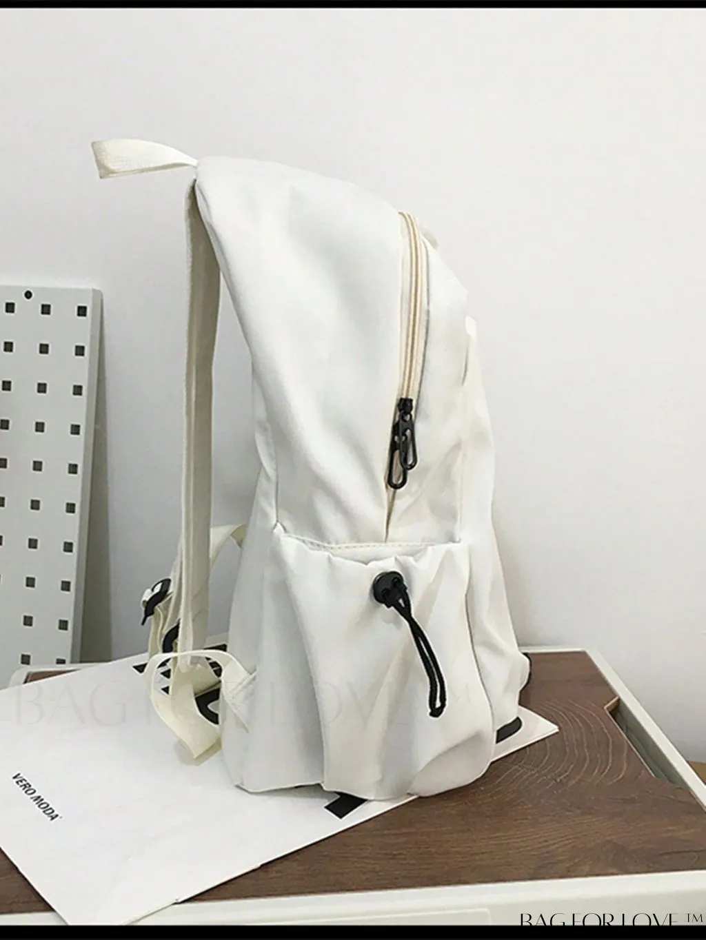 BagForLove - Stylish Zipper Front Classic Backpack - Spacious, Solid Color for Students