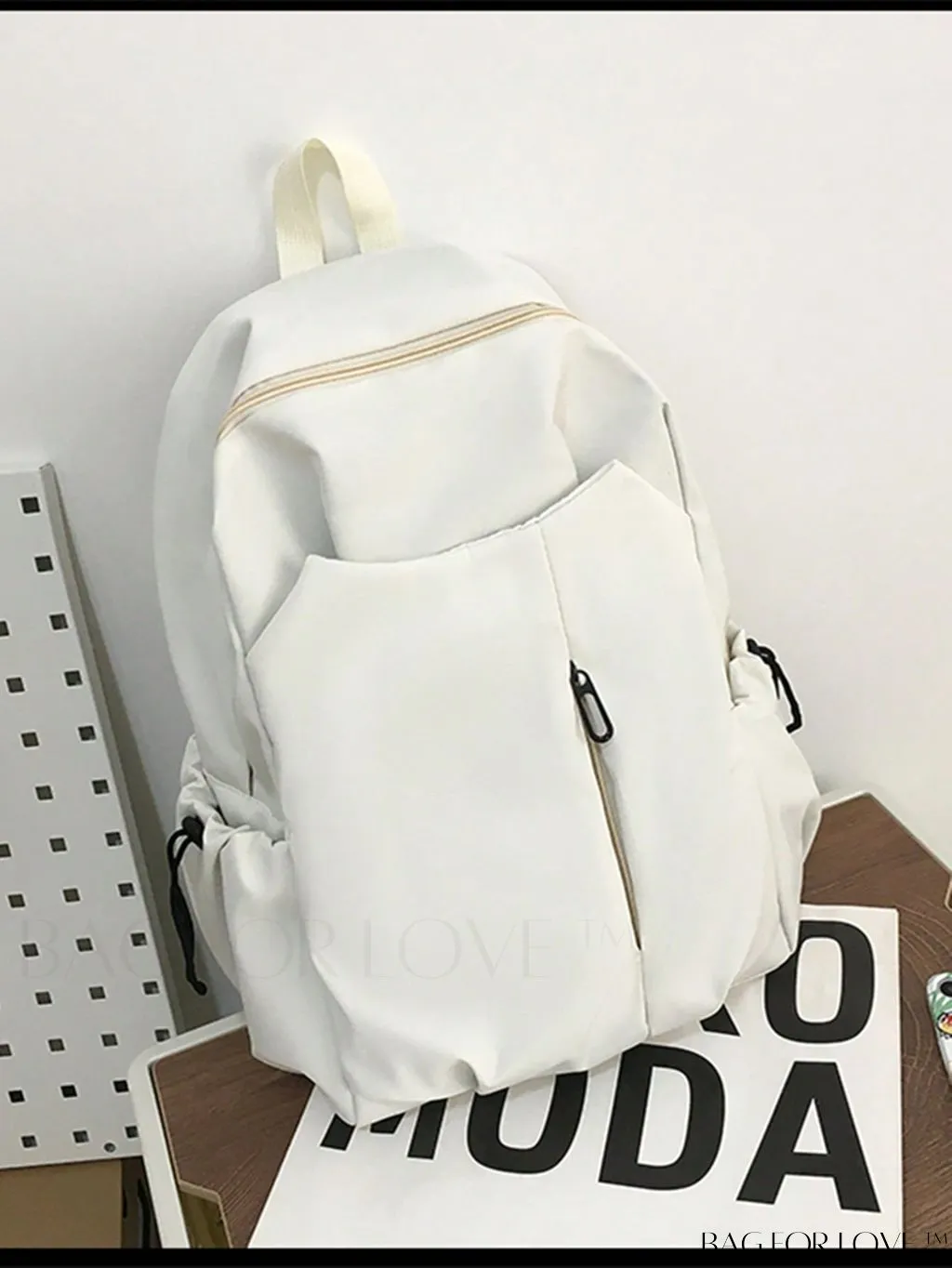 BagForLove - Stylish Zipper Front Classic Backpack - Spacious, Solid Color for Students
