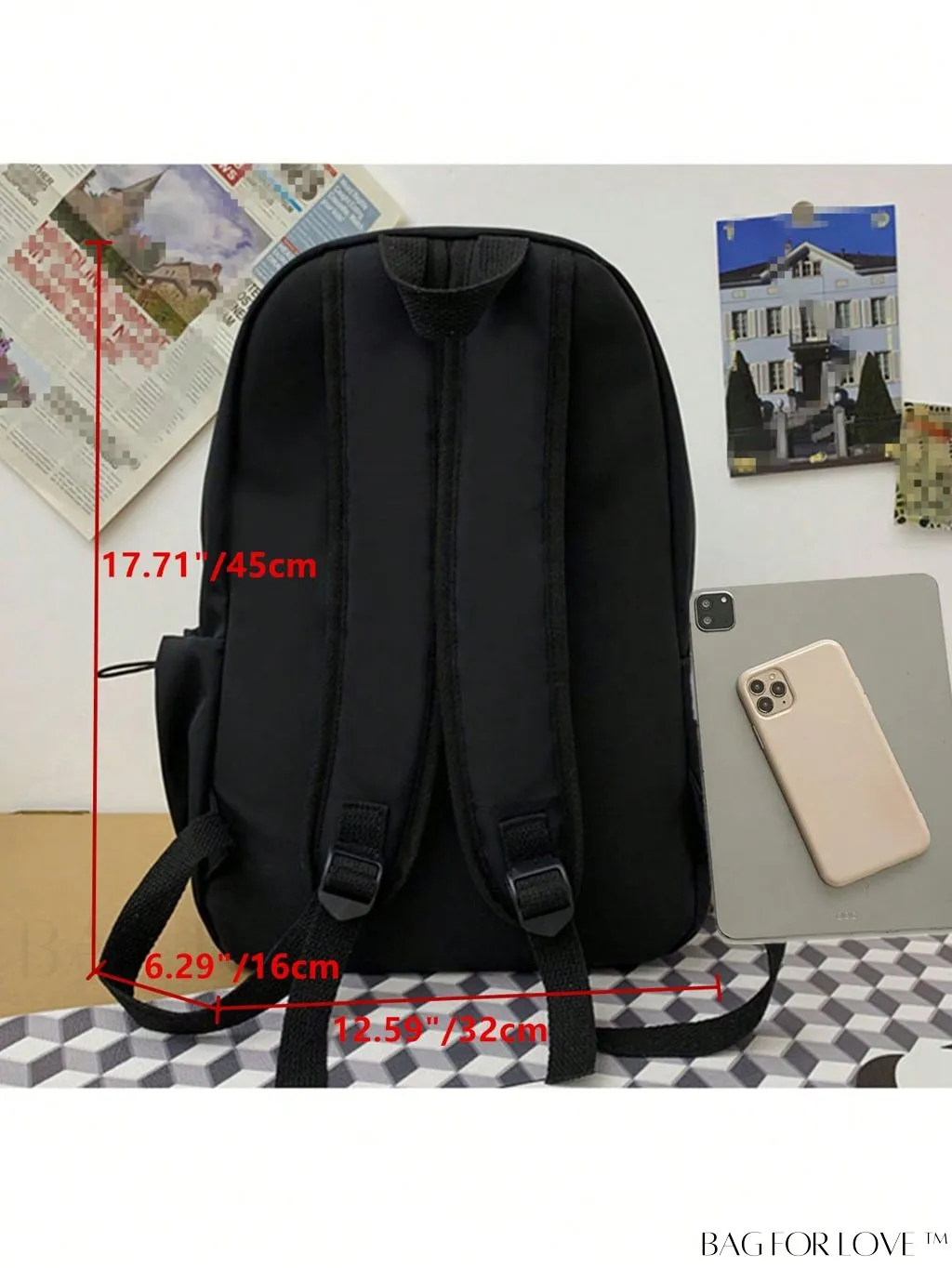 BagForLove - Stylish Zipper Front Classic Backpack - Spacious, Solid Color for Students