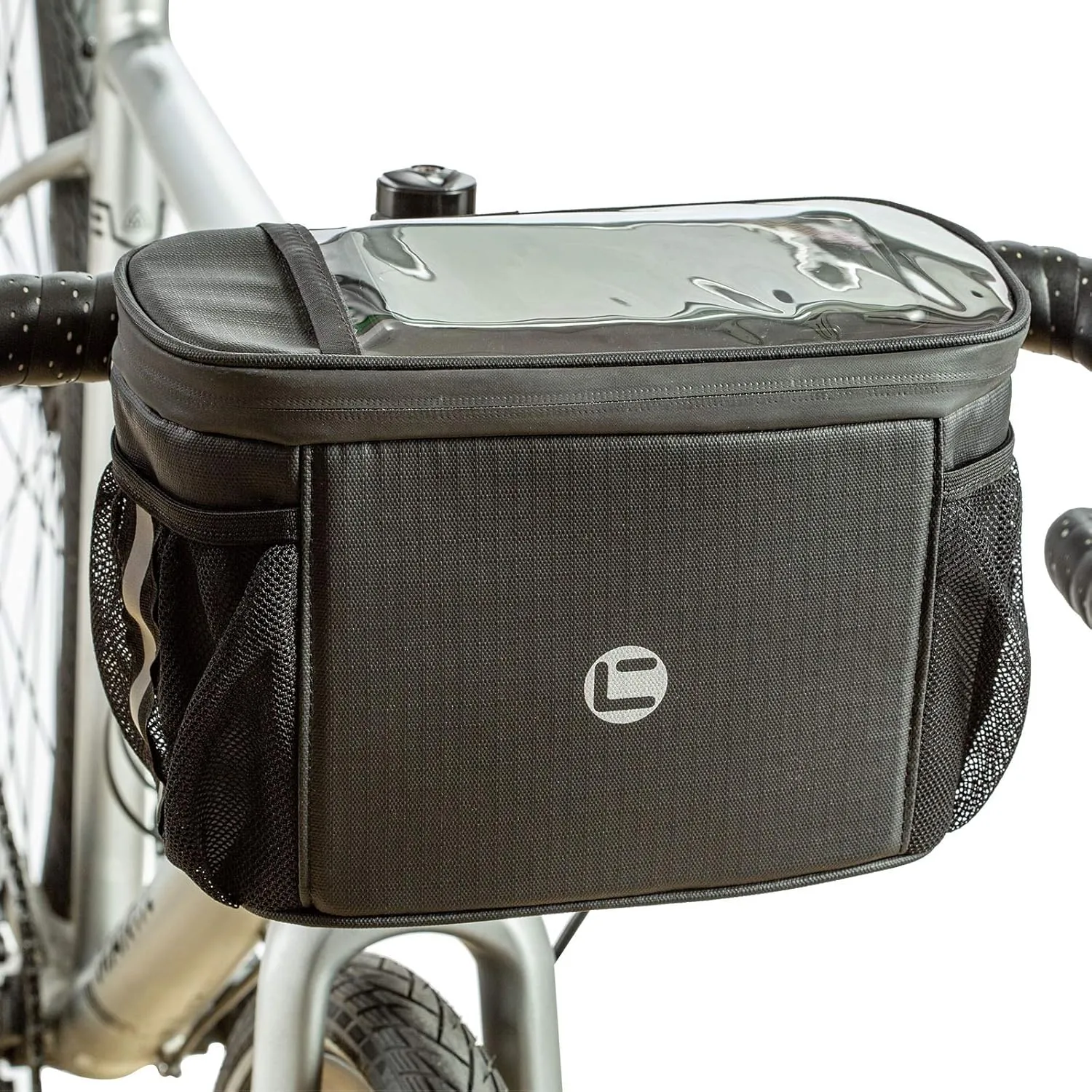 BAIGIO Bike Handlebar Bag 4L Multifunctional Bicycle Front Basket Bag Cycling Pack Accessories Nylon Shoulder Bag with Touchscreen Pocket & Removable Shoulder Strap