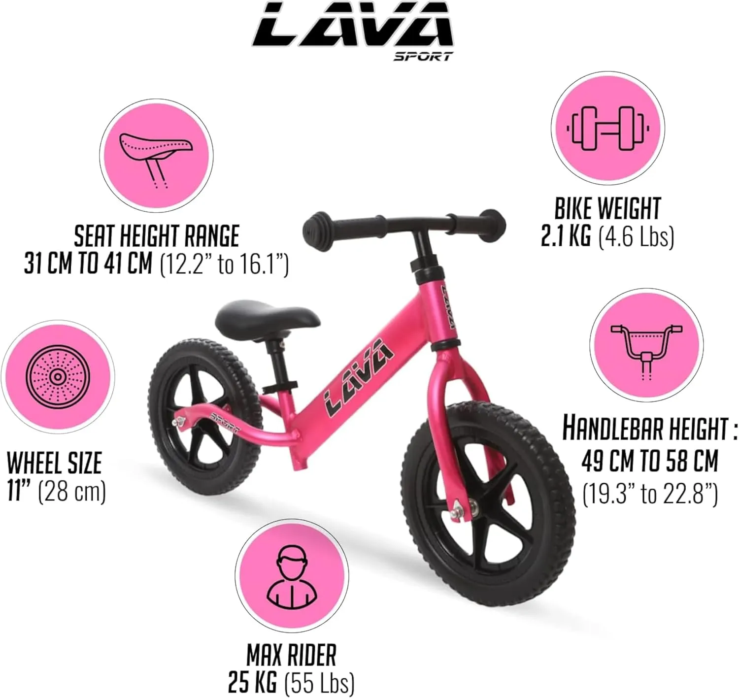 Balance Bike - Lightweight Aluminium Toddler Bike for 2, 3, 4, and 5 Year Old Boys and Girls - No Pedal Bikes for Kids with Adjustable Handlebar and Seat, EVA Tires - Training Bike